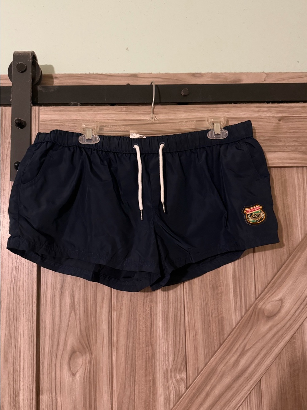 Navy Drawstring men’s Athletic Shorts/swim trunks